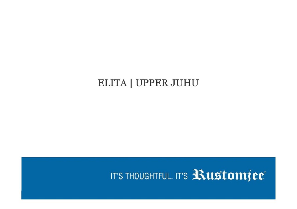 Rustomjee Elita Upper Juhu Mumbai